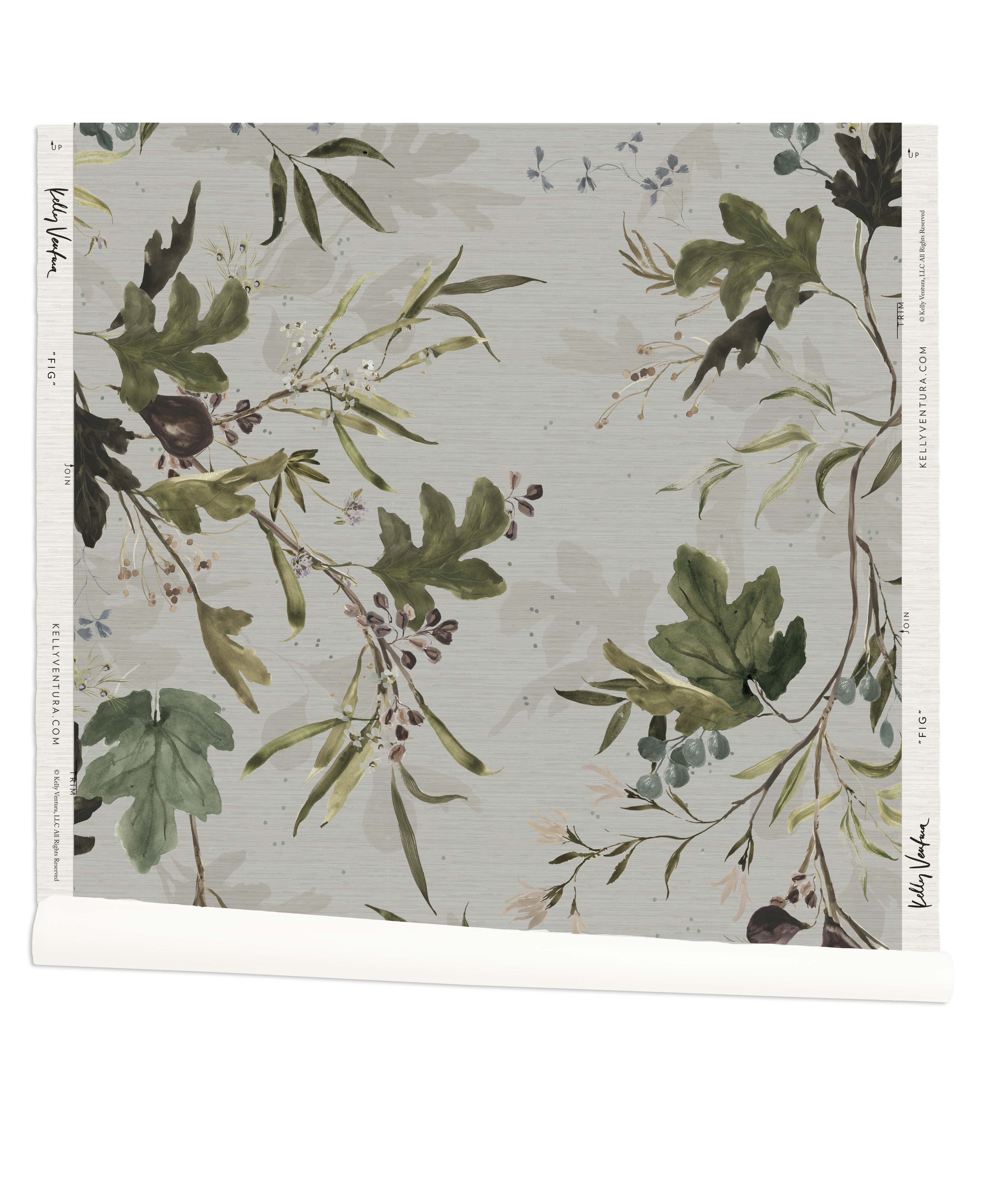 Fig in Fog Grasscloth