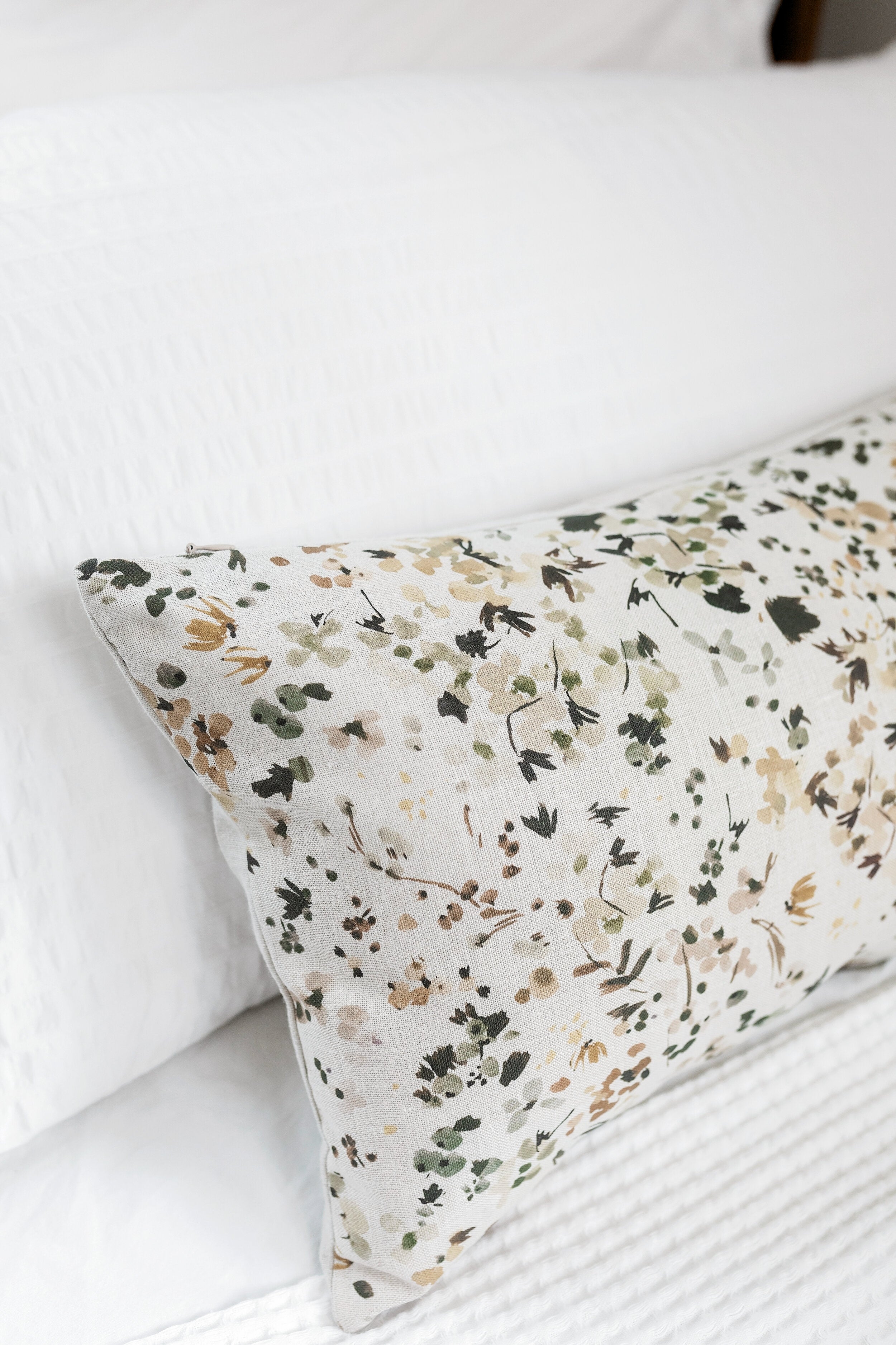 Wildflower Field in Hazel Pillow Cover