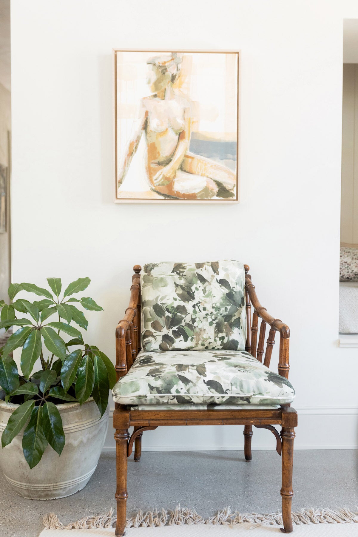 Peonia in Moss Fabric