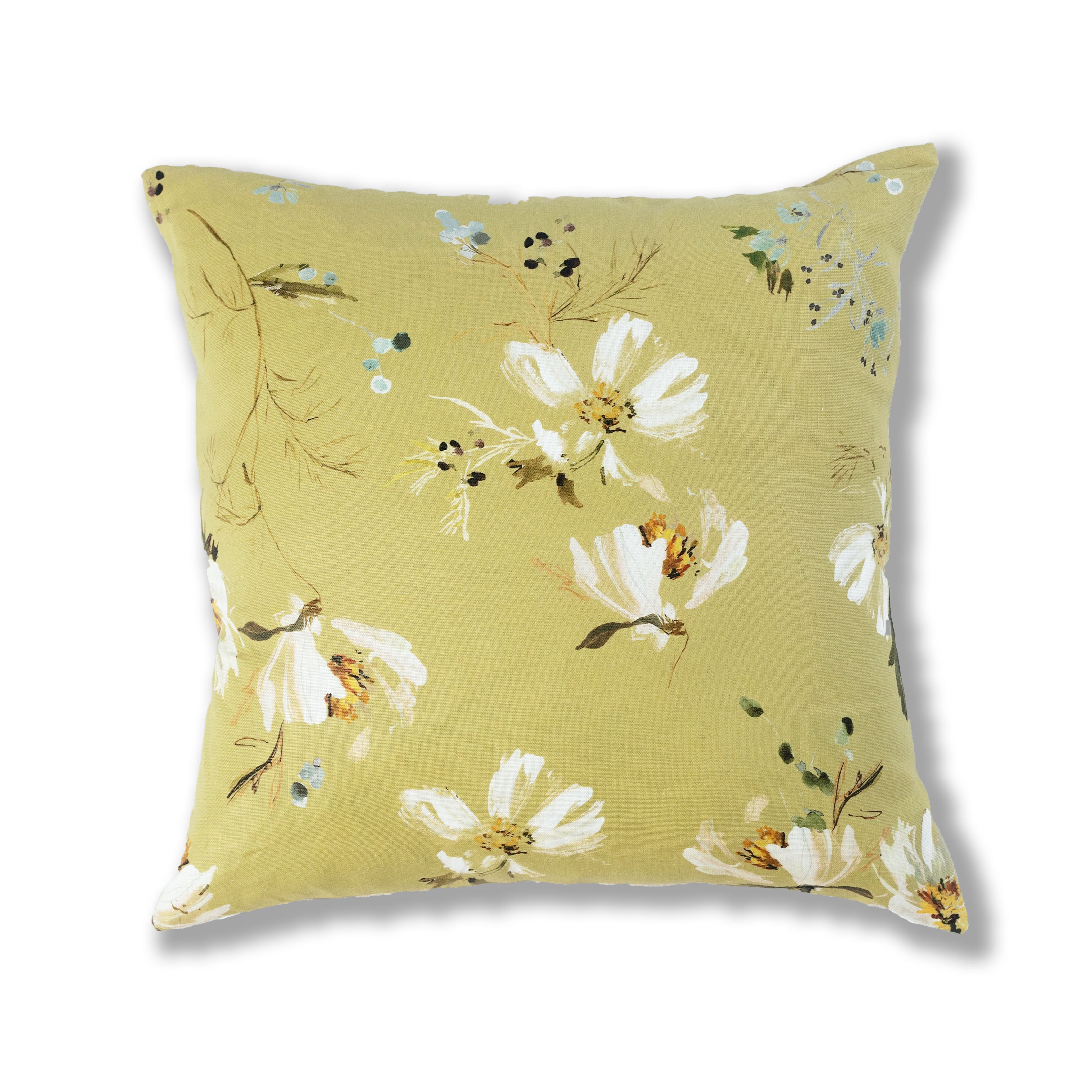 Cosmos in Canary Pillow Cover