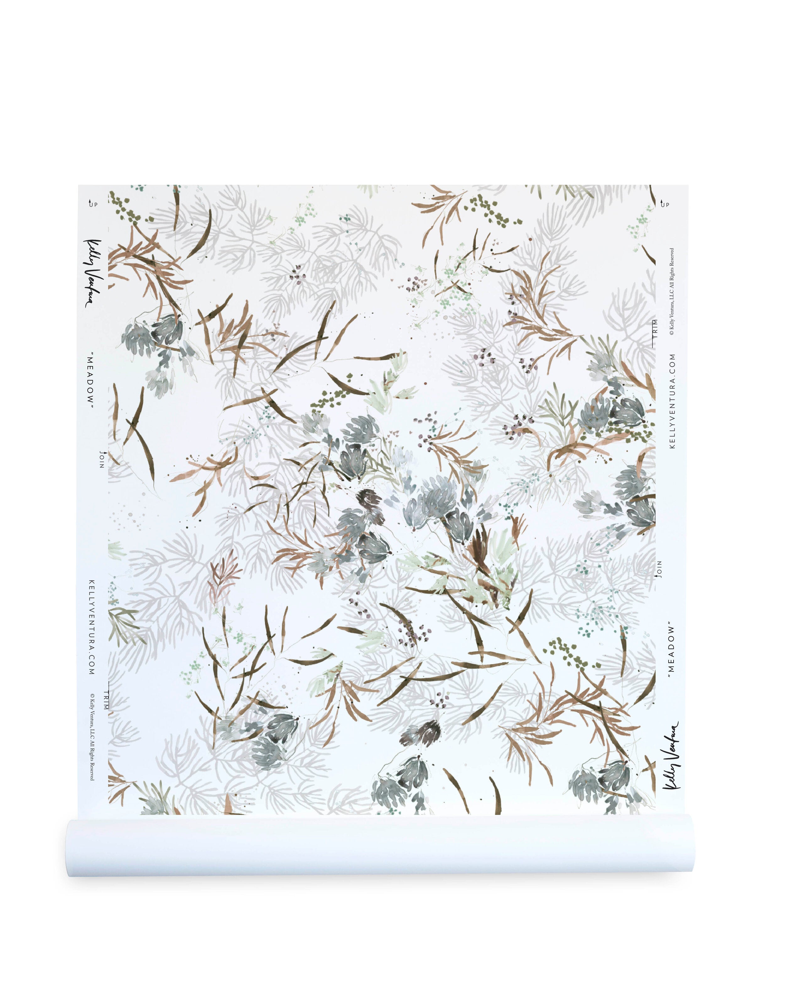 Meadow in Dew Wallpaper Kelly Ventura Design