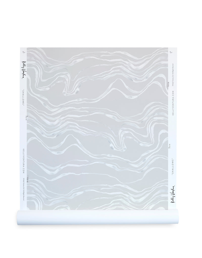 Shallows Wallpaper in Cloud – Kelly Ventura Design